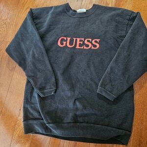 80s 90s Faded Black Guess Sweatshirt